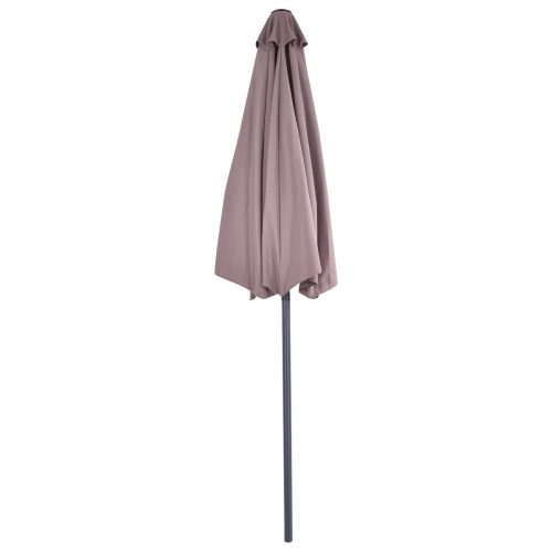 9Ft Outdoor Half Umbrella for Patio or Bistro, Space-Saving Design Without Weight Base