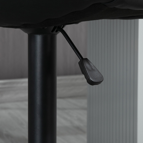 HOMCOM Adjustable Bar Stools Set of 2, Swivel Barstools with Back and Footrest, Faux Leather Counter Height Bar Chairs for Kitchen, Dining Room, Bar,