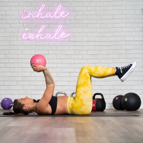 PRISP Ballon Medicine Ball en Caoutchouc - Balle Pour Entraînements de Musculation et Fitness, 10 lbs