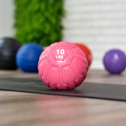 PRISP Ballon Medicine Ball en Caoutchouc - Balle Pour Entraînements de Musculation et Fitness, 10 lbs
