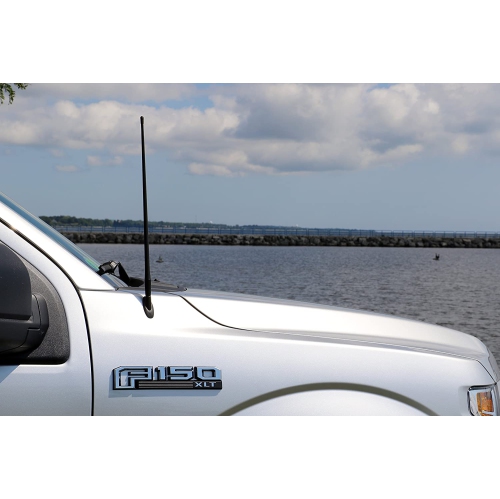 - 17 Inch All-Terrain Flexible Rubber Antenna - Spring Steel Internal Core - Stainless Steel Threading