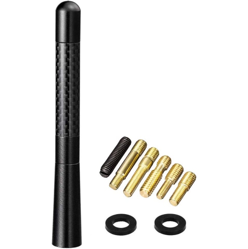 Vehicle Roof Mount Antenna Mast 4.7 inch Carbon Fiber Car Antenna Replacement for Ford Dodge Toyota Honda Chevrolet Nissan Ford Jeep Subaru GMC