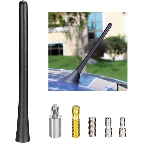 Antenne universelle pour voiture montée sur le toit Mast caoutchouc 6.3 po remplacement compatible avec Toyota Honda Chevrolet Nissan Ford Jeep