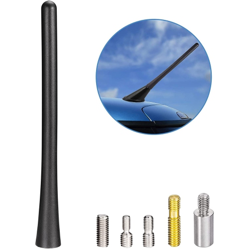 Antenne universelle pour voiture montée sur le toit Mast caoutchouc 6.3 po remplacement compatible avec Toyota Honda Chevrolet Nissan Ford Jeep