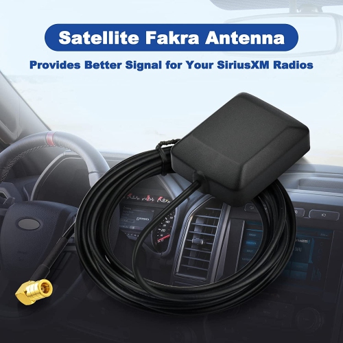 Mini Satellite Radio Antenna SMB Female Right Angle Connector Compatible with Sirius XM Car Vehicle Trucks RV HD Hi-Fi Radio Stereo Receiver Tuner