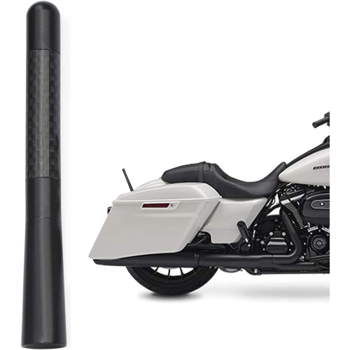 Motorcycle Carbon Fiber Antenna Mast Replacement Compatible with Harley Davidson 1998-2020 Road King Softail Touring Street Glide Road Glide Fat Boy