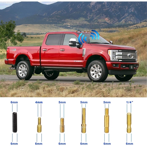 Vehicle Antenna Mast Carbon Fiber Car Antenna Replacement for Ford F Series F150 Raptor F250 F350 F450 Super Duty Escape Explorer Mustang Ranger