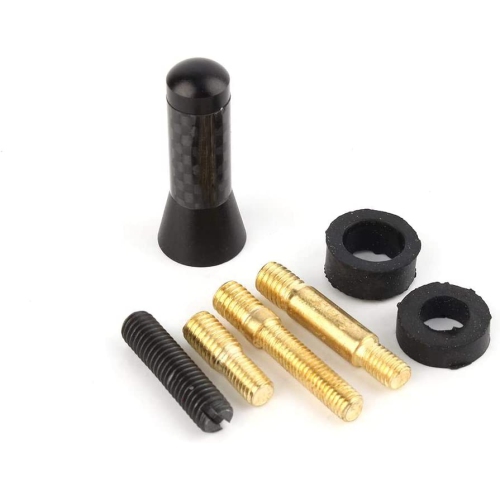 Car Short Universal Antenna, Carbon Fiber Car Radio Aerial Antenna 3.5cm Screw Aluminum Car Short Decoration Antenna Universal