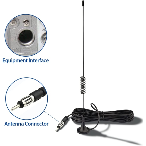 Antenne stéréo universelle voiture radio AM FM Antenne radio de base magnétique Antenne extérieure pour camion de véhicule VUS VR bateau de véhicule