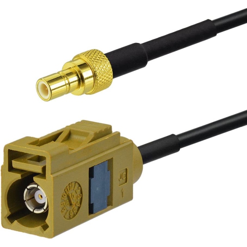 Fakra Curry K Female to SMB Male Cable 15cm for XM Sirius Satellite Radio Antenna Stereo Tuner