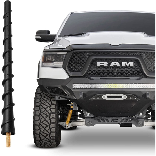 Flexible Rubber Replacement Mast fits for Dodge Ram 1500 2009-2020, 7 Inch Car Wash Proof Internal Highly Conductive Copper Core Antenna, Designed