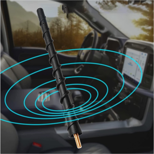 Flexible Rubber Replacement Mast fits for Dodge Ram 1500 2009-2020, 7 Inch Car Wash Proof Internal Highly Conductive Copper Core Antenna, Designed