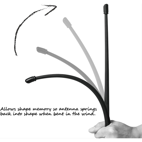 Antenna Compatible with Jeep Wrangler JK JKU JL JLU Rubicon Sahara 13 inches Flexible Rubber Antenna Replacement Designed for Optimized FM/AM