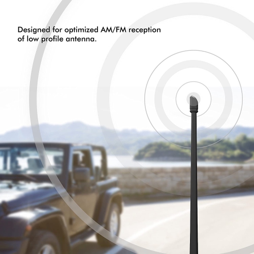 Antenna Compatible with Jeep Wrangler JK JKU JL JLU Rubicon Sahara 13 inches Flexible Rubber Antenna Replacement Designed for Optimized FM/AM