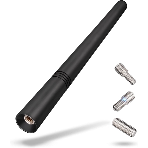 Remplacement d’antenne radio d’auto universelle 14,2 cm, mât d’antenne de véhicule monté au pavillon, antenne AM FM flexible en caoutchouc avec