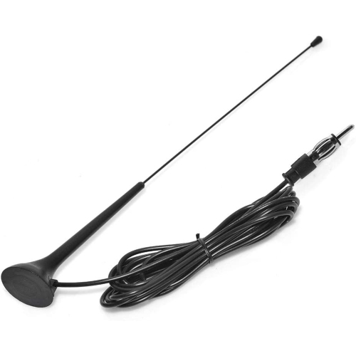 Car Radio Antenna FM Antenna Radio Magnetic Fastening Antenna + DIN Socket to ISO Adapter for Cars Radio Trucks Universal Multiple-Way Receiver Tuner