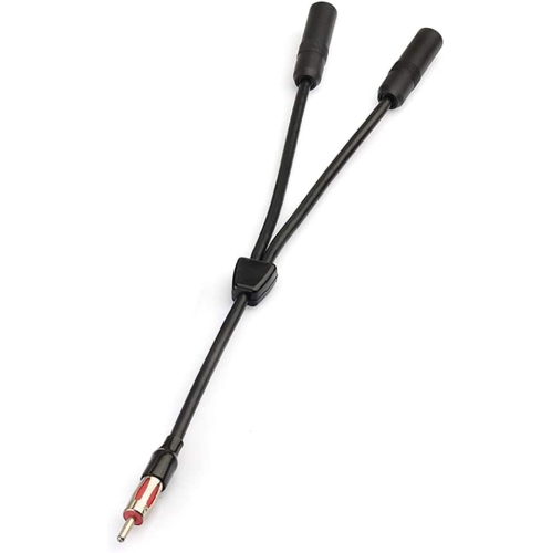 Répartiteur d’antenne de voiture radio AM FM câble répartiteur d’antenne, DIN 1 mâle à 2 femelle câble de connexion pour VUS de voiture radio stéréo
