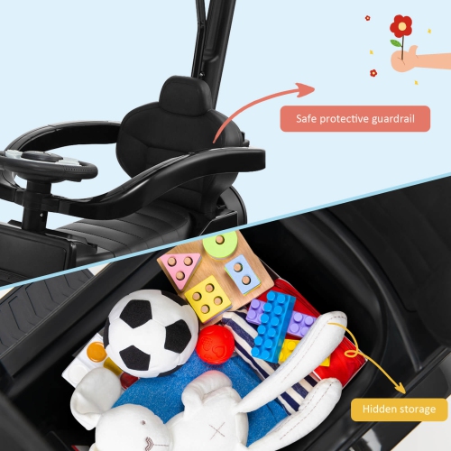 Costway 3 in 1 Ride on Push Car Mercedes Benz G350 Stroller Sliding Car w/ Canopy