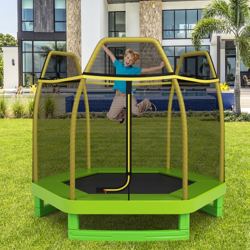 Costway 7FT Kids Trampoline Outdoor Indoor Recreational Bounce Jumper