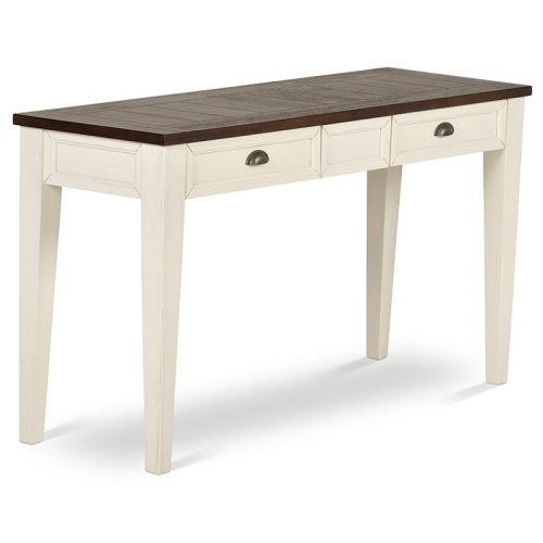PEMBERLY ROW  Farmhouse Wood Console Table In Dark Oak And In White