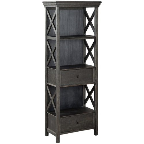 ASHLEY FURNITURE  Tyler Creek 3 Shelf Bookcase In And Gray In Black Love the Bolenburg collection!