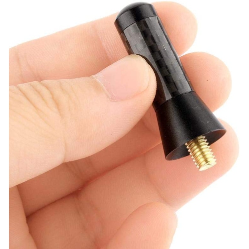 Mini-antenne d’auto courte antenne d’auto universelle de 3,5 cm fibre de carbone petite vis d’antenne courte aluminium
