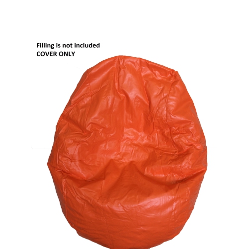 Image 1 of 1.. Boscoman - Teardrop Adult Vinyl Beanbag Chair - Orange COVER ONLY - 96060040