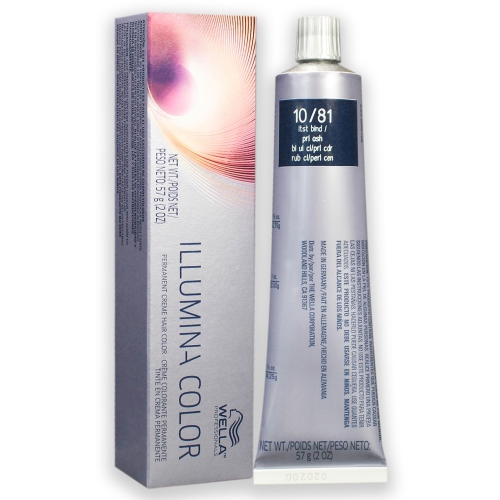Colorant capillaire à crème permanente Illumina Color - Cendre blonde-perle 10 81 plus pâle par Wella pour unisexe - Colorant capillaire 2&nbsp;oz