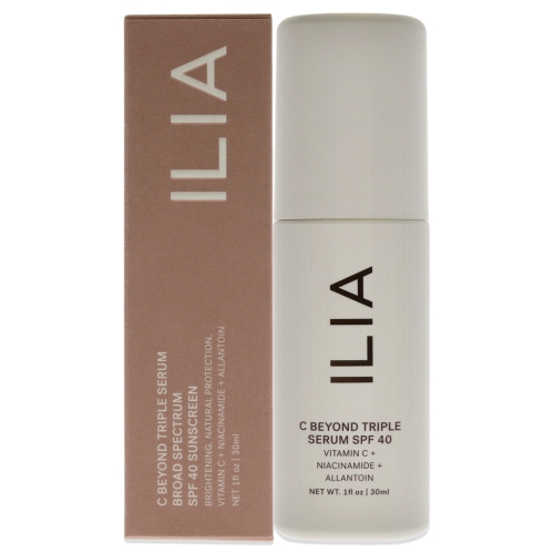 ILIA  C Beyond Triple Serum Spf 40 - 1 By for Women - 1 OZ Serum Pros: tint blends nicely into skin, sun protection, my skin loves vitamin C and niaciamide
                
                Cons: it takes a lot of work to prevent this from pilling, doesn't layer well with other skin care, dispenser doesn't work well 
                
                Overall, I want to love this product but I just don't