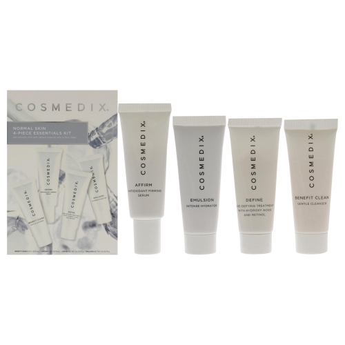 COSMEDIX  Normal Skin Essentials Kit By for Unisex - 4 PC 0.5OZ Benefit Clean, 0.5OZ Affirm, 0.5OZ Define, 0.5OZ Emulsion