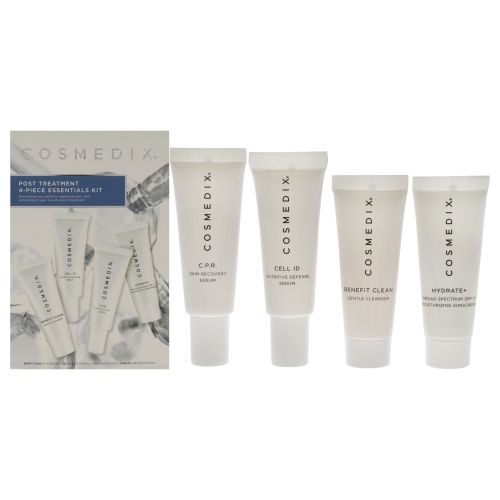 COSMEDIX  Post Treatment Essentials Kit By for Unisex - 4 PC 0.5OZ Benefit Clean, 0.5OZ Cell Id, 0.5OZ C.p.r., 0.5OZ Hydrate Plus