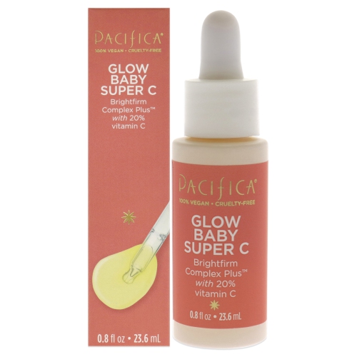 PACIFICA  Glow Baby Super C Serum By for Unisex - 0.8 OZ Serum My skin is smoother, brighter, and softer