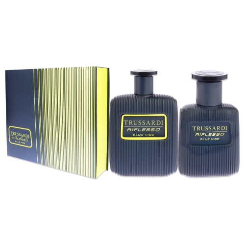 Riflesso Blue Vibe by Trussardi for Men - 2 Pc Gift Set 3.4 oz EDT Spray, 1oz EDT Spray