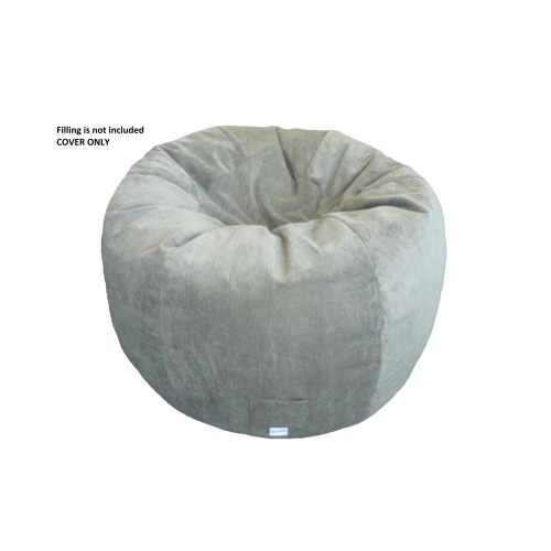 BOSCOMAN  - Round Jumbo Corduroy Beanbag Chair - Cover Only - 96125831 In Grey