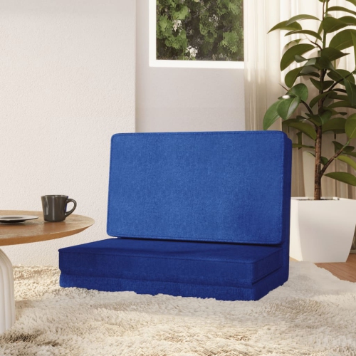 Chaise pliante en tissu bleu VidaXL