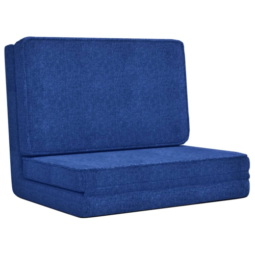 Chaise pliante en tissu bleu VidaXL