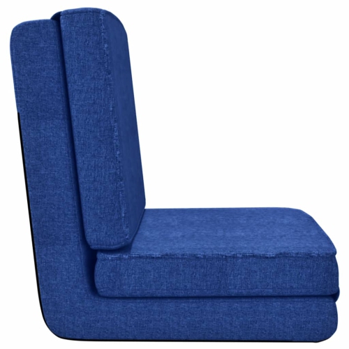 Chaise pliante en tissu bleu VidaXL