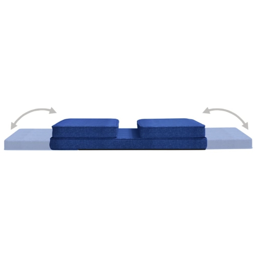 Chaise pliante en tissu bleu VidaXL