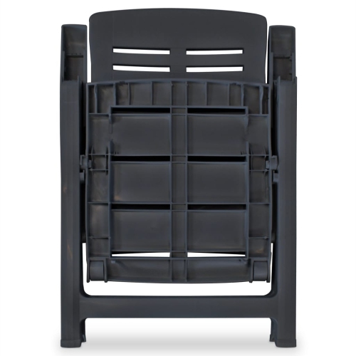 vidaXL Reclining Patio Chairs 4 pcs Plastic Anthracite