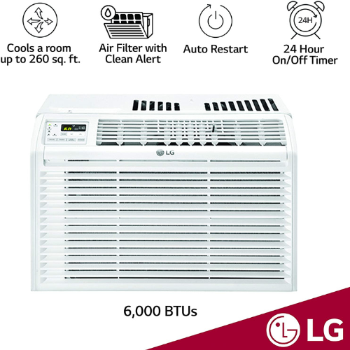 LG LW6017R climatiseur de fenêtre 115 V, 6,000 BTU