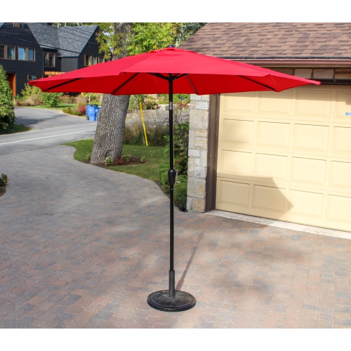 Henryka Market Umbrella - Tilting - 9-ft - Red