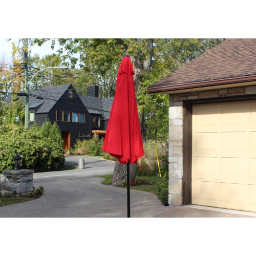 Henryka Market Umbrella - Tilting - 9-ft - Red