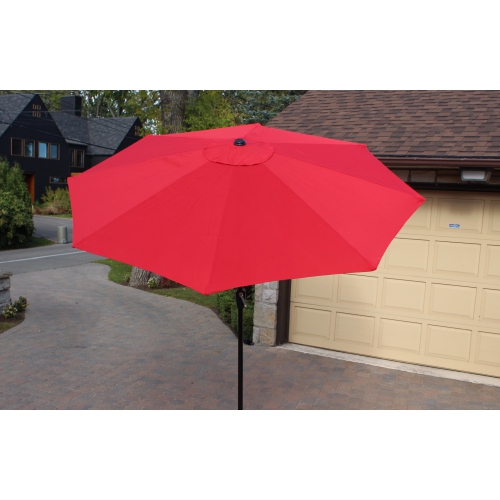 Henryka Market Umbrella - Tilting - 9-ft - Red