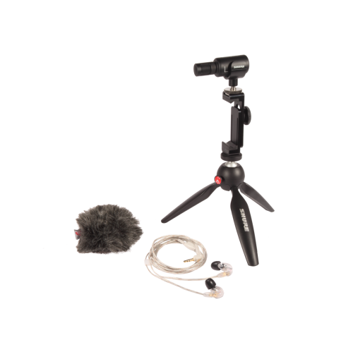 Shure MV88+ Video Kit and SE215 Earphones Portable Videography Kit