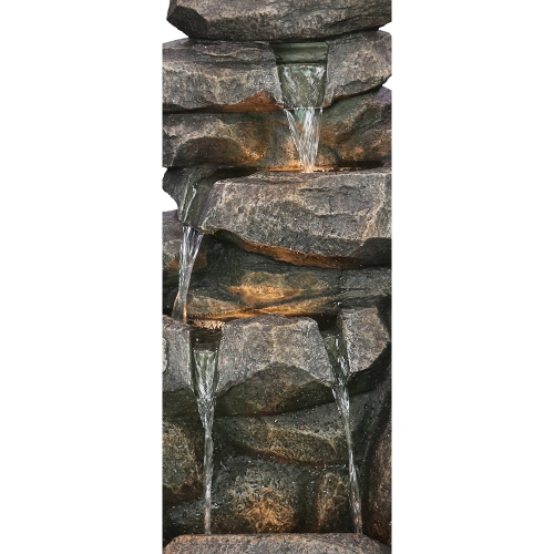 Henryka Outdoor Fountain - LED Lights - Resin