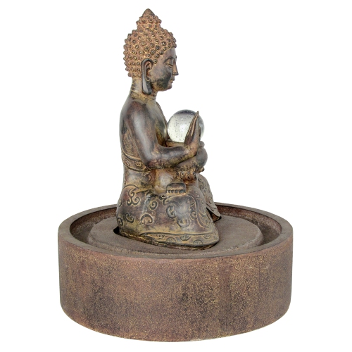 Henryka Outdoor Fountain - with LED Light - Concrete - 23-in