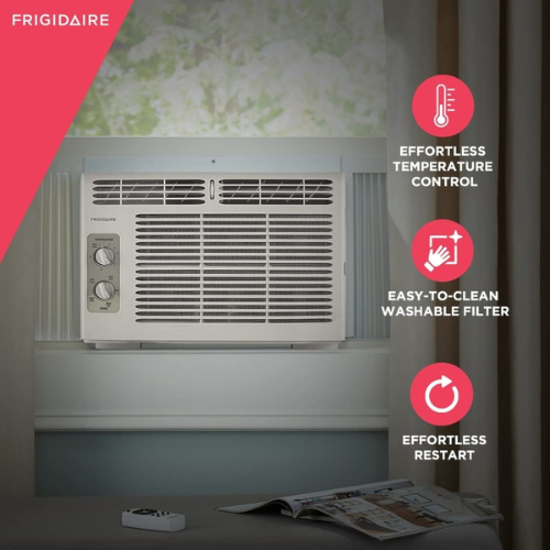Frigidaire – climatiseur de fenêtre pour pièce, 5,000 BTU, blanc