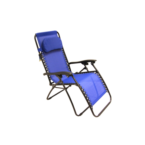 Chaise de Patio Ajustable - Bleu