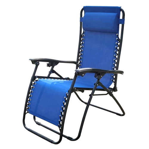 Chaise de Patio Ajustable - Bleu