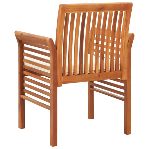 vidaXL Patio Dining Chair with Cushion Solid Acacia Wood